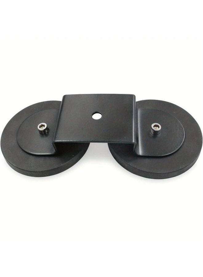 Magnetic LED Light Bar Mounting Brackets 2pcs 88mm Convex Design Black Steel - Image 4